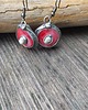 kolczyki wire wrapping Kolczyki miedziane z koralem i perłą 5