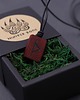 biżuteria męska Naszyjnik z runą Wikingów-  amulet runiczny z drewna 2