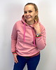 bluza z kapturem damska Bluza dresowa z kapturem damska pudrowy róż Suwałki 3