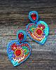 kolczyki soutache Kolekcja Frida - kolczyki kolorowe serca 3