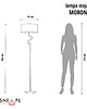 lampy podłogowe Elegancka lampa stojąca do salonu MORONI z abażurem 40 cm 1