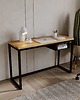 biurka Biurko loftowe stal drewno czarne 120cm x 50cm dąb industrialne 3