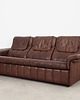sofy i szezlongi Sofa skórzana brązowa, szwajcarski design, lata 70, produkcja: De Sede 1