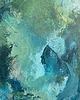 obrazy Abstrakcyjny obraz "Whisper of the woods" ręcznie malowany na płótnie 4