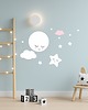 naklejki ścienne do pokoju dziecka Naklejka Księżyc i Gwiazdki W Kolorze KG01 1