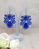 kolczyki soutache Kobaltowo-srebrne kolczyki sutasz - kolekcja Angel 6