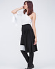 spódnice midi Black assym peated skirt 3