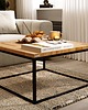 stoliki kawowe Stolik kawowy Cermis czarny 80cm x 80 cm dąb 2