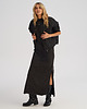 sukienki midi damskie T-shirtowa sukienka maxi z efektem sprania czarna 6