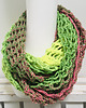 szale damskie Ażurowy szal komin apaszka handmade ombre neon fluo 4