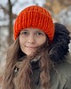 czapki damskie Czapka z merynosa 100%  neonowy pomarańcz 2