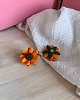 kolczyki z masy plastycznej Kolczyki słoneczniki handmade Polska polimerowa glina 1