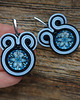 kolczyki soutache Niebieskie kolczyki sutasz z mandalą 5