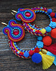 kolczyki soutache Pulo- duże i etniczne kolczyki  z pomponami 4