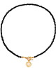 chokery Choker naszyjnik onyksy moneta srebro 925 pozłacane 1