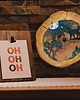 obrazy Obrazy na drewnie - Wood slice art painting malowidła na drewnie 6