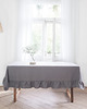 obrusy i serwetki Lniany obrus z falbanką  heavy linen TRUE GRAY 2