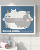plakaty Plakat 30x40  łazienka hippo w wannie zimna woda zdrowia doda 1