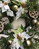 wianki bożonarodzeniowe Wianek bożonarodzeniowy biała poinsettia 2