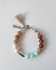 bransoletki z kamieni naturalnych Bransoletka BOHO ART jadeit, turkus, brąz, beż, krem 2