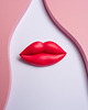 broszki Broszka Usta czerwona 2