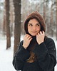 czapki damskie PUSZCZYK - Puchaty Kaptur Balaklava  Wełna Merino z Bawełna Brązowy 2