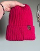 czapki damskie Wełniana czapka oversize - magenta 6
