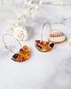 kolczyki z żywicy UNIKATOWE KOLCZYKI Z ŻYWICY golden amber 2