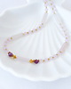korale Naszyjnik z kamieni naturalnych: kwarc różowy, rubin 3