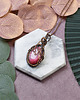 wisiory Miedziany wisiorek wire wrapping z różowym agatem #225 3