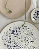patery i talerze duży talerz ceramiczny w niebieskie kropki 1