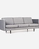 sofy i szezlongi Sofa ALTA srebrny welur, skandynawski design 2