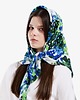 szale damskie SILK SCARF /  blue & green 90x90 1