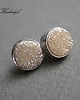kolczyki wire wrapping Złote piaski -sztyfty 1