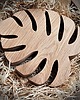 dodatki - różne Podstawka z drewna liść monstery, monstera 2