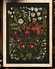 grafiki i ilustracje Night garden, plakat botaniczny, plakat kwiaty, motyl 1