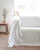 koce i narzuty Narzuta na kanapę heavy linen PURE WHITE 1
