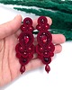 kolczyki soutache Kolczyki sutasz bordowe Keira wieczorowe eleganckie z kryształkami 1
