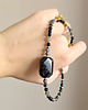chokery Choker czarny turmalin, czarny agat, obsydian śnieżny, larvikit, hematyt 5