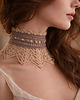 chokery Koronkowy choker beż & crem 4