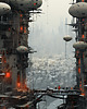 plakaty Futurystyczna Japonia, Cyberpunk - Plakat - Loft, Minimalizm 1