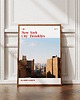 plakaty Minimalistyczny plakat Nowy Jork Brooklyn - Do salonu, sypialni, biura 4