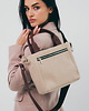 torby na ramię Kuferek listonoszka z wodoodpornego nubuku w kolorze beżowym 2