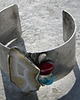 bransoletki wire wrapping Połsurowy chalcedon   - BRANSOLETA MANKIET - CUFF 3