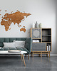 Ozdoby na ścianę Drewniana Mapa Świata 150x70x06 cm Granice 8