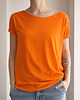 t-shirt damskie Koszulka Fluo pomarańczowa Oversize Bez Nadruku 1