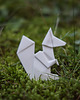 broszki Broszka Porcelanowa Origami Wiewiórka Biała 2