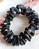 gumki do włosów Scrunchie gumka do włosów jedwabna Dottie black czarna groszki kropki S,M,L 5