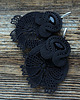 kolczyki soutache Czarne kolczyki sutasz z motywem koronki 3