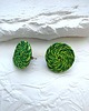 kolczyki soutache Zielone kolczyki handmade  2